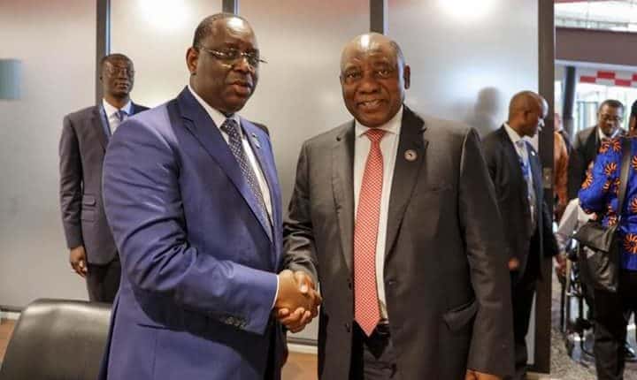 Cyril Ramaphosa, Président de l'Afrique du Sud et Macky Sall