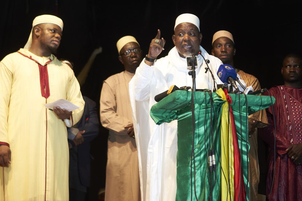 Mahmoud Dicko lors du lancement de son parti politique, le 7 septembre 2019. Photo Michele Cattani. AFP