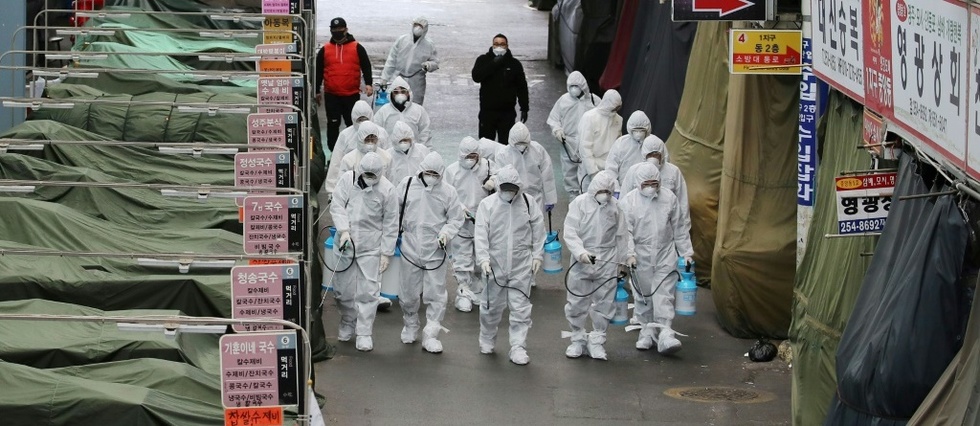 Coronavirus - niveau d'alerte maximum en Corée du Sud après une inquiétante hausse des cas - YONHAP:AFP