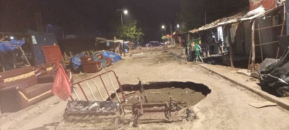 Kaolack en images : entre affaissements de canaux et dégradations de routes