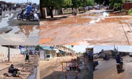 Kaolack en images : entre affaissements de canaux et dégradations de routes