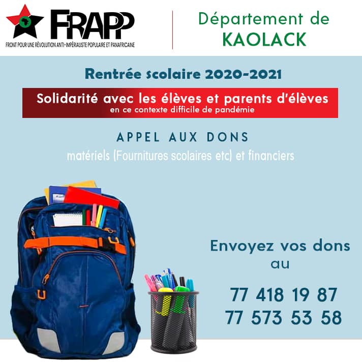 Ouverture des classes : le Frapp lance un appel aux dons pour soutenir les parents d'élèves