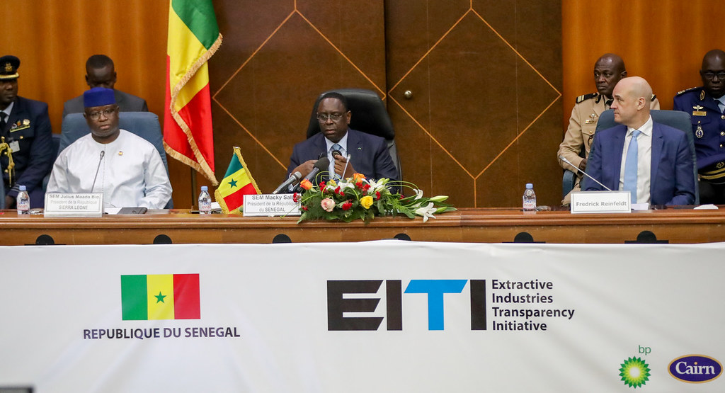 Macky Sall présidant lOuverture à Dakar de la conférence de l’ITIE sur la transparence de la propriété effective