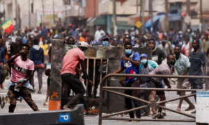 des manifestants lors des Manifestations de Mars