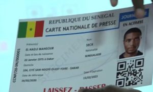 Carte nationale de Presse journaliste Sénégal