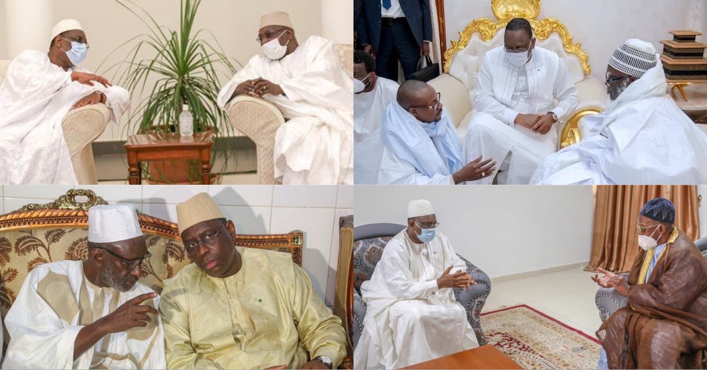 Macky Sall avec les grands Khalifes Généraux du pays