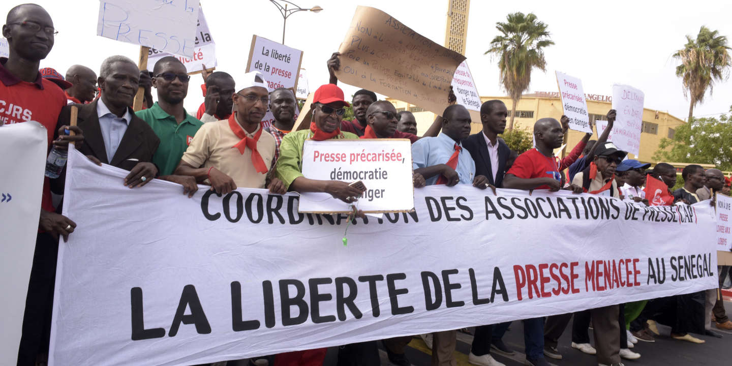 Manifestation presse sénégalaise à Dakar