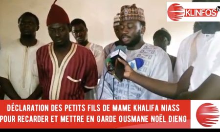 Léona Niassene : les petits fils de Mame Khalife Niass «recadre» et mettent en garde Ousmane Noël Dieng