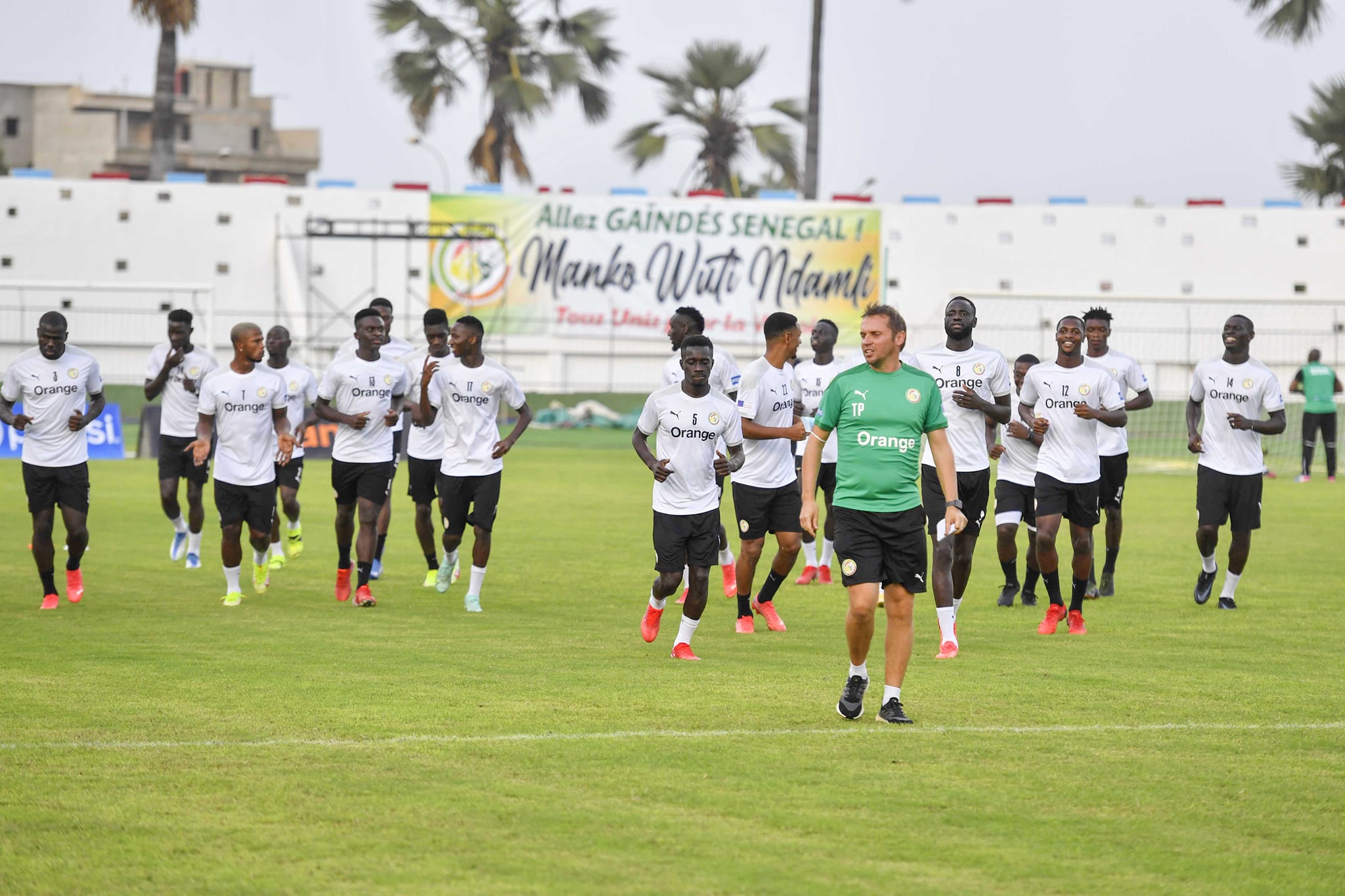 Lions du Sénégal à l'entrainement