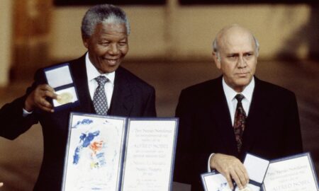 Nelson Mandela et Frederik de Klerk