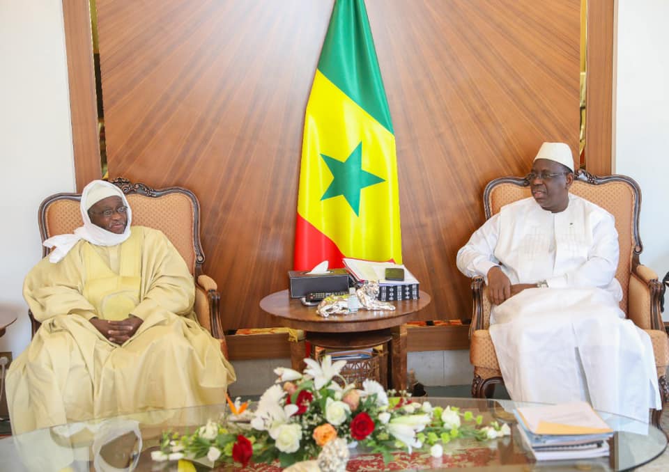 Audience : le nouveau khalife des Layènes reçu par le président Macky Sall