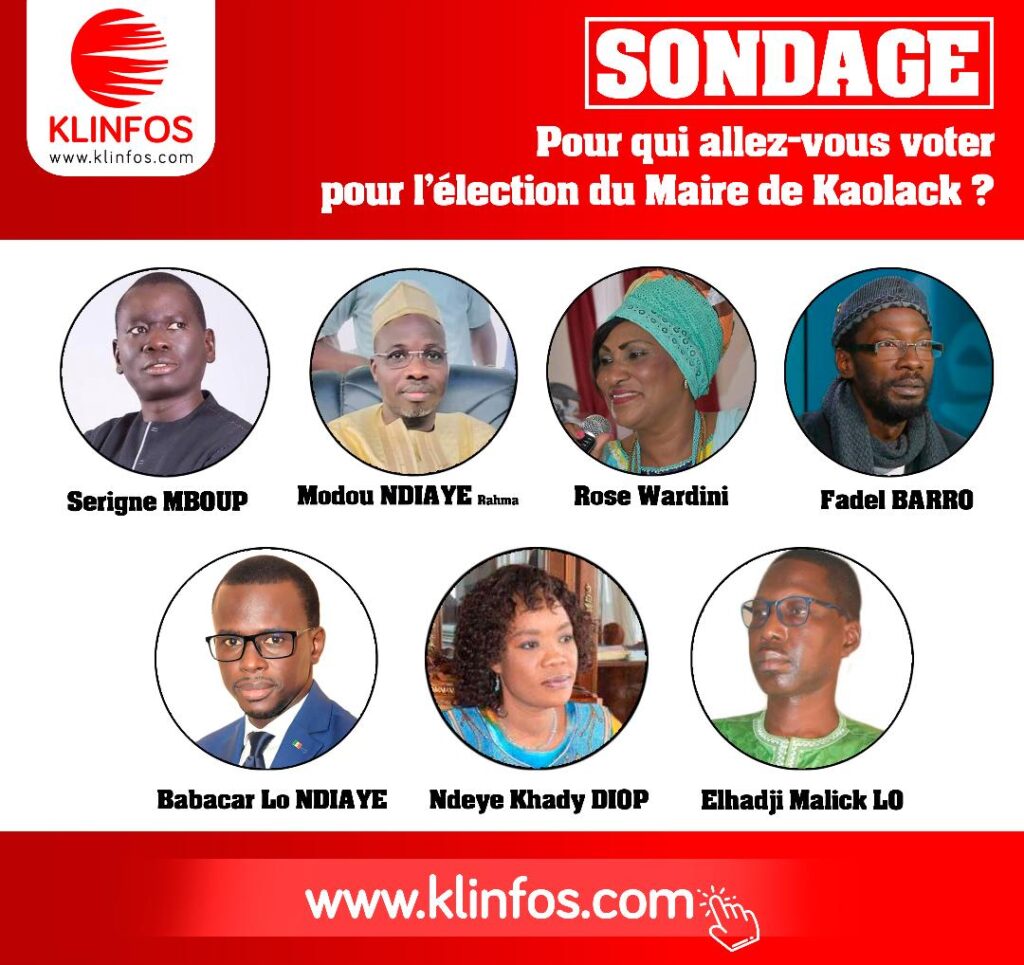 Sondage Kaolack Infos : qui voulez-vous à la tête de la Mairie de Kaolack