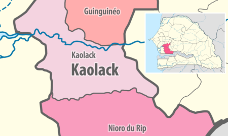 Carte de la région de Kaolack