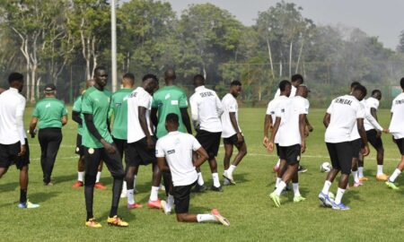 Les Lions du Sénégal à l'entrainement à Bafoussam