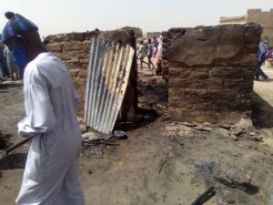 Dya : un violent incendie ravage une maison et des vivres à Ndiokél