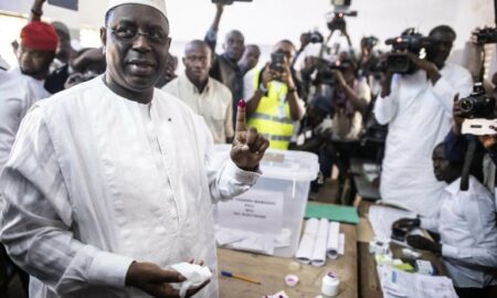 Macky Sall le 24 février 2019 à Fatick au Sénégal