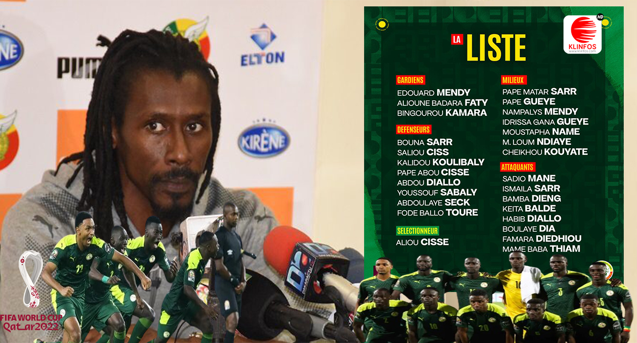 Aliou Cissé a publié sa liste des Lions retenus pour la double confrontation contre l'Egypte