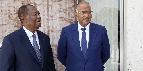 le président Ouattara et le Premier ministre Patrick Achi