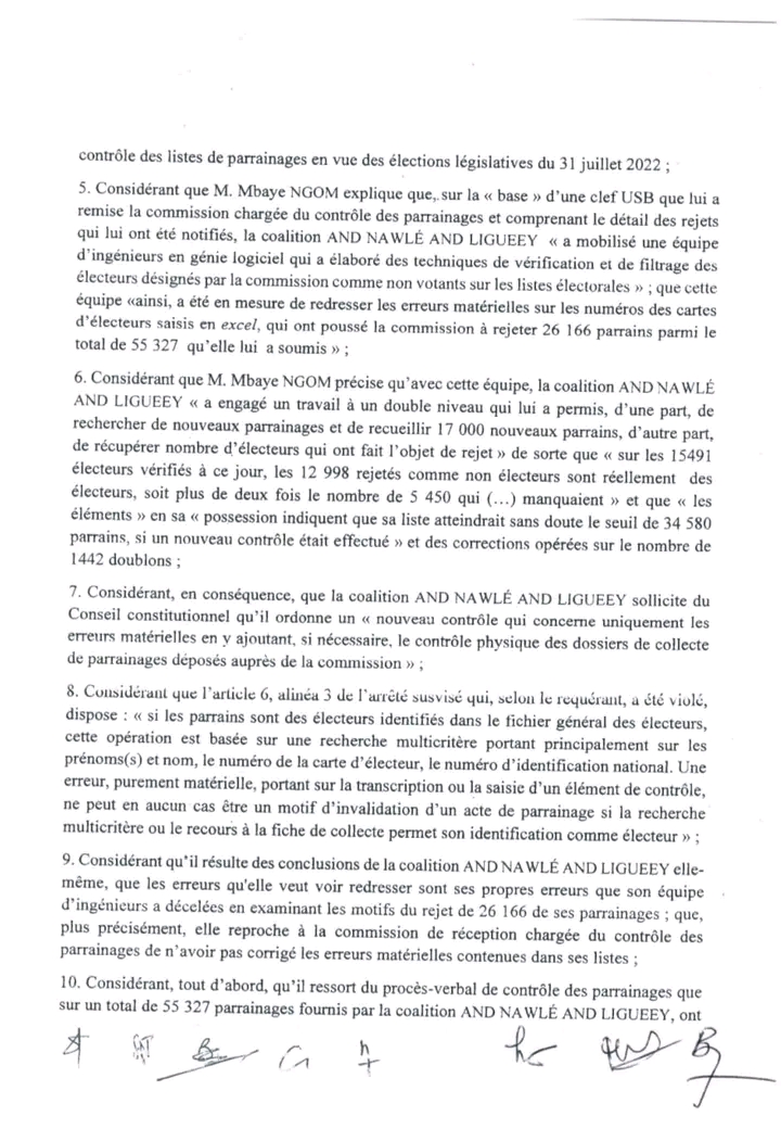 Législatives : le conseil constitutionnel rejette le recours de Serigne Mboup