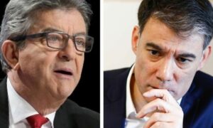 Jean-Luc Mélenchon et Olivier Faure