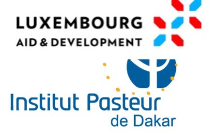 Logos Coopération luxembourgeoise et Institut Pasteur de Dakar