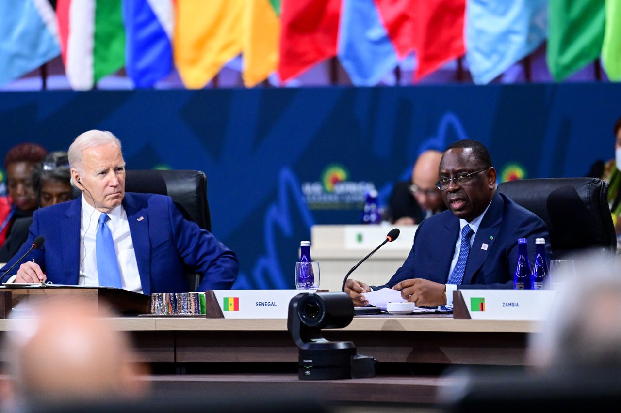 Joe Biden et Macky Sall lors du sommet Usa-Afrique