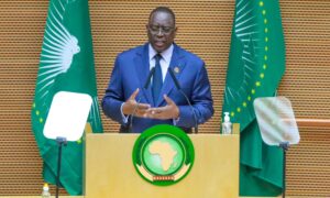 Macky Sall à la Tribune de l'Union africaine.