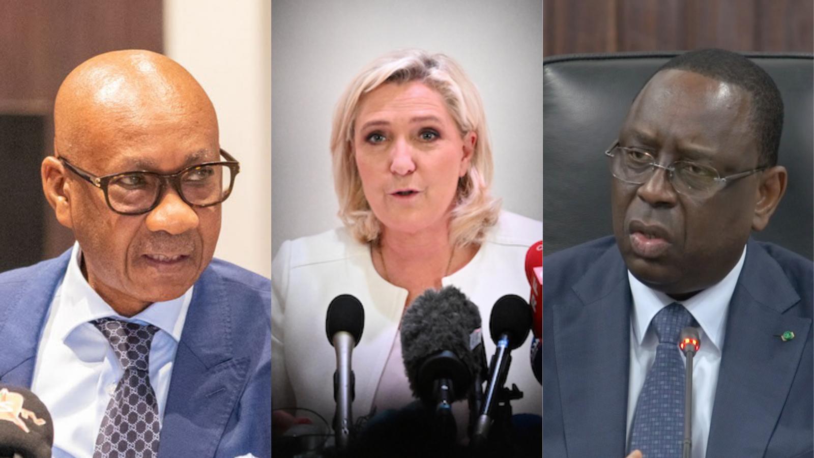 cheikh hadjibou soumaré - Marine LePen - Macky Sall