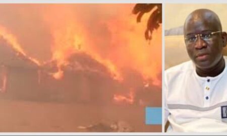 Incendie de Ndiognick : le ministre Aliou Sow apporte les premiers secours