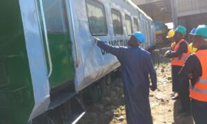 Samba Ndiaye, Directeur Général de la Société Les Grands Trains du Sénégal en visite de chantier