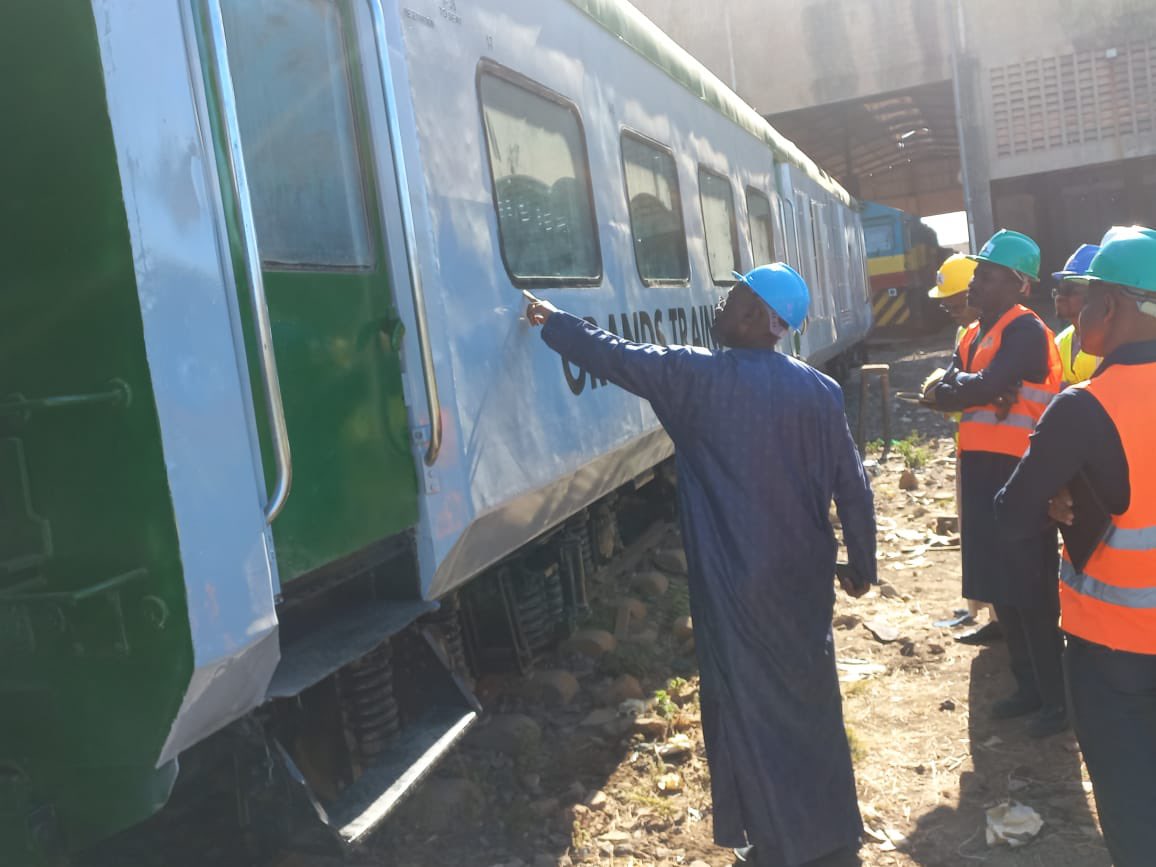 Samba Ndiaye, Directeur Général de la Société Les Grands Trains du Sénégal en visite de chantier