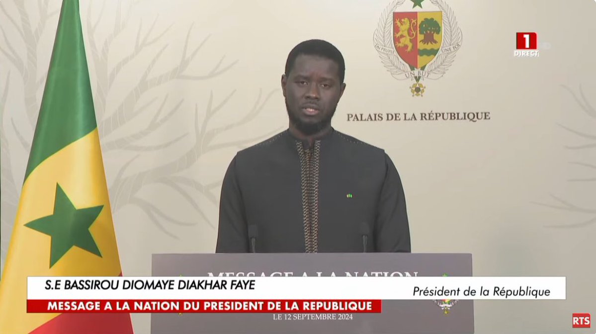 Bassirou Diomaye Faye, président de la République du Sénégal