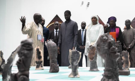 Bassirou Diomaye Faye, président de la République du Sénégal en visite à la 15e Biennale le jeudi 7 novembre 2024