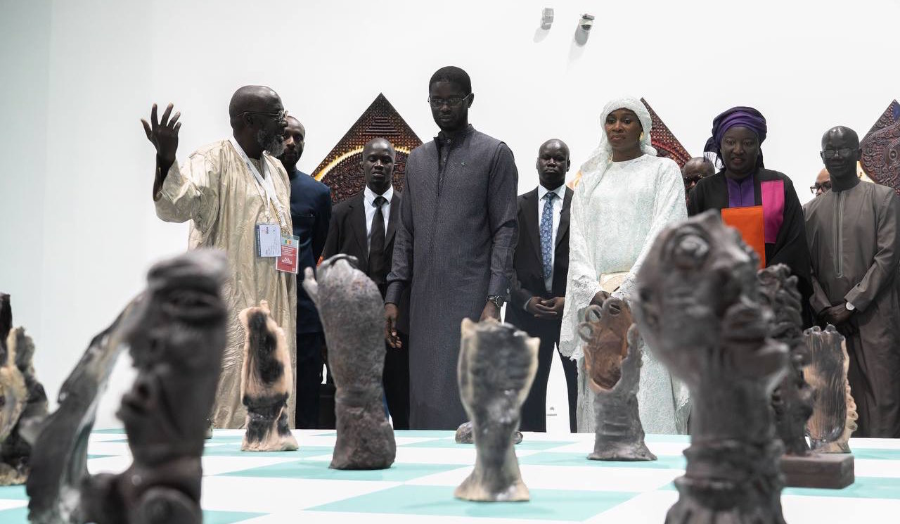 Bassirou Diomaye Faye, président de la République du Sénégal en visite à la 15e Biennale le jeudi 7 novembre 2024