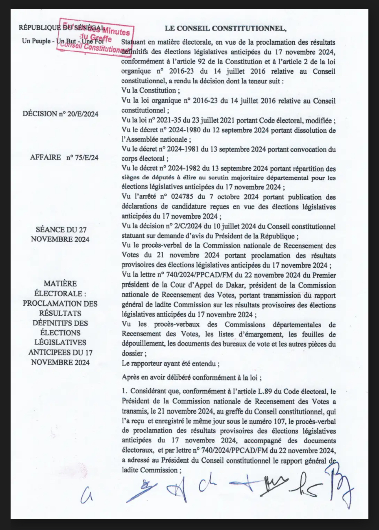 Résultats officiels des législatives : cap sur la 15e législature