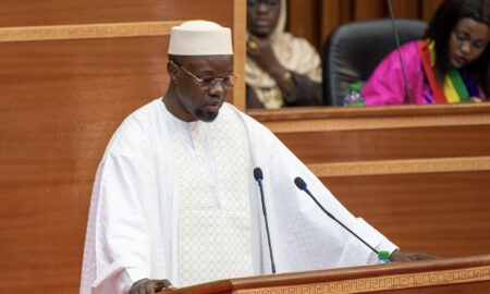 Ousmane Sonko, premier ministre du Sénégal devant les députés sénégalais à l’Assemblée nationale pour sa déclaration de politique générale