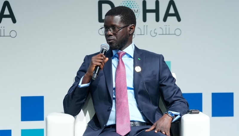 Le président sénégalais, Bassirou Diomaye Faye, à Doha, au Qatar, le 8 décembre 2024. © Mehmet Serkan Azafak/Anadolu via AFP