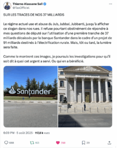 Aser-Aee Power - Thierno Alassane Sall en mission commando à Madrid sur les traces des 37 milliards du projet