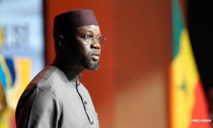 Le premier ministre du Sénégal Ousmane Sonko lors de l'Ecofest 2025